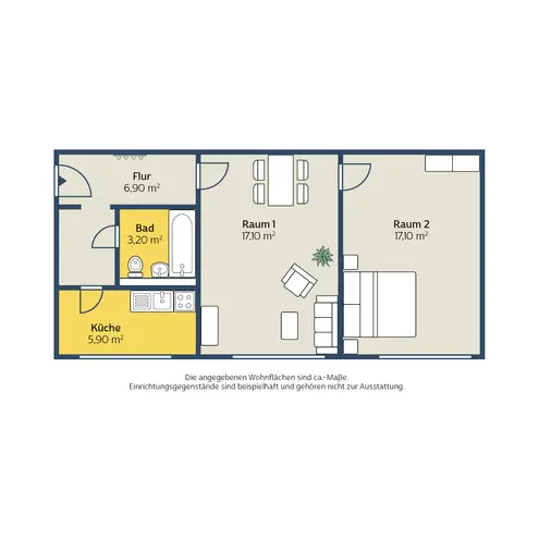 2 Zimmer Wohnung mit 50 m² in Leipzig – Bild 2