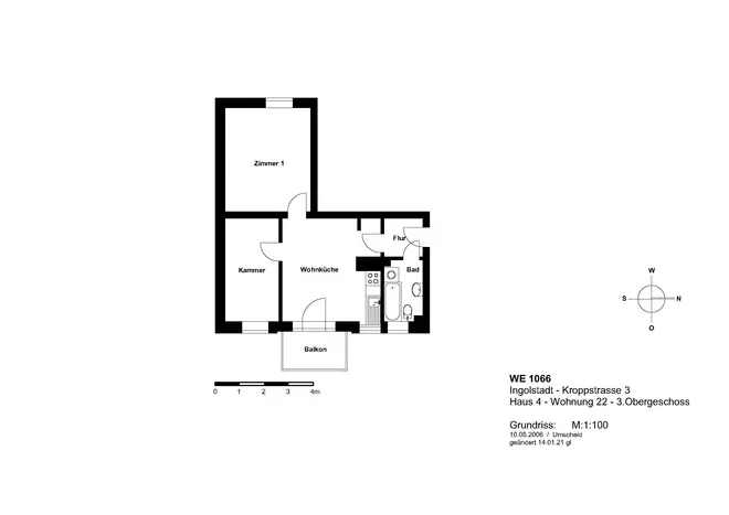 2 Zimmer Wohnung mit 49 m² in Ingolstadt – Bild 1