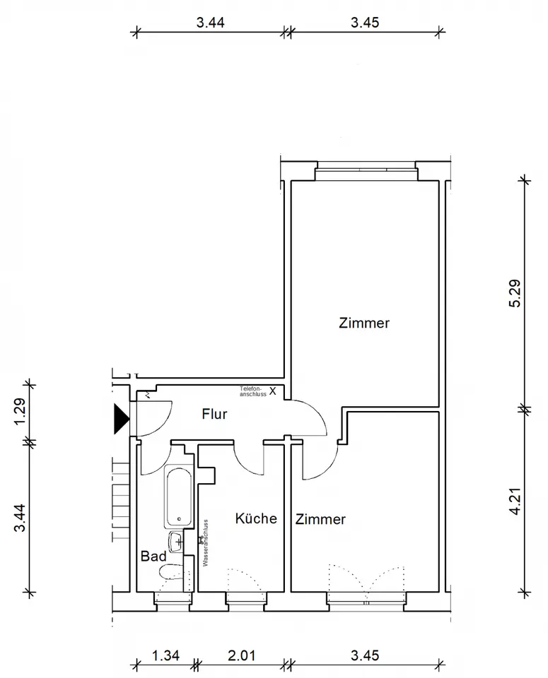 2 Zimmer Wohnung mit 49 m² in Aschersleben – Bild 7