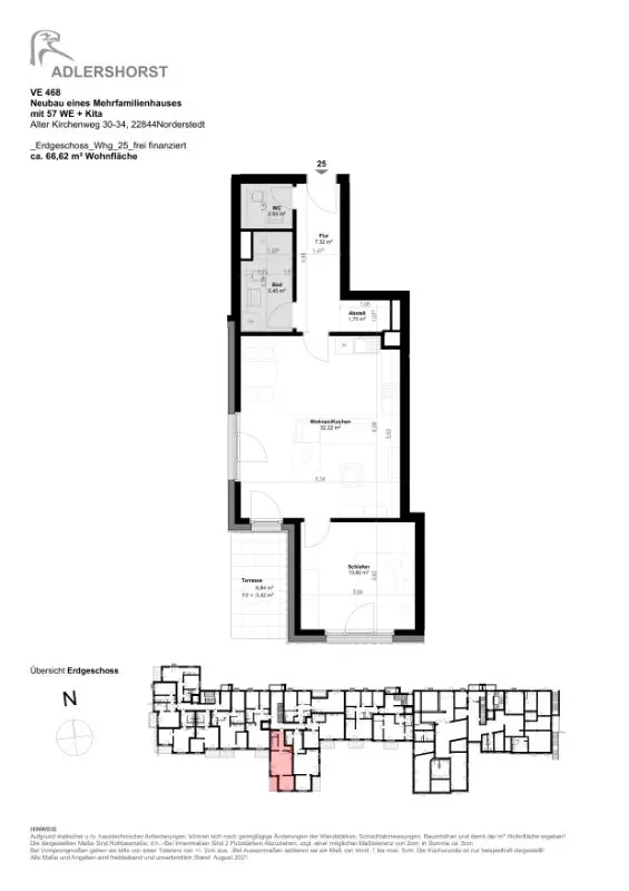 2 Zimmer Wohnung mit 67 m² in Norderstedt – Bild 2