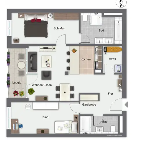 3 Zimmer Wohnung mit 95 m² in Bielefeld – Bild 2
