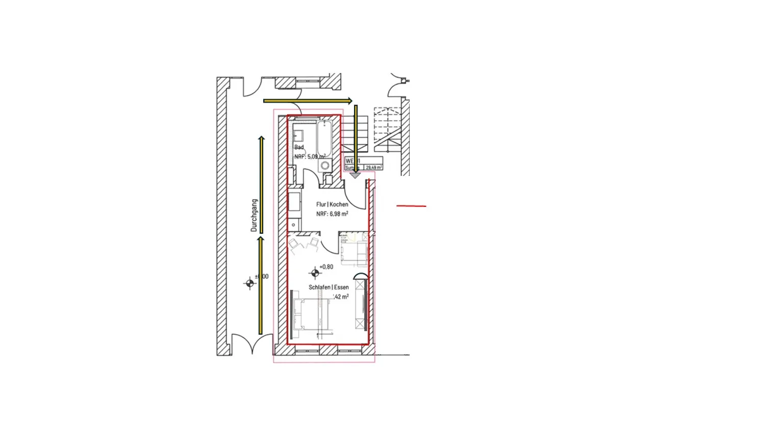 1 Zimmer Wohnung mit 34 m² in Leipzig – Bild 2