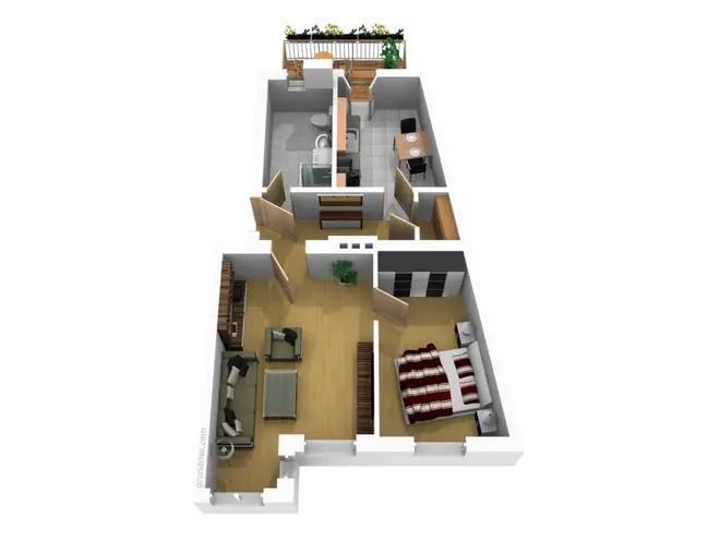 2 Zimmer Wohnung mit 52 m² in Magdeburg – Bild 2