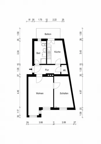 2 Zimmer Wohnung mit 52 m² in Magdeburg – Bild 3