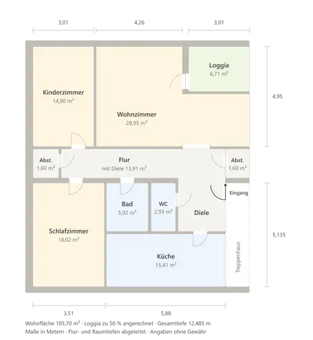 3 Zimmer Wohnung mit 106 m² in Mannheim – Bild 10