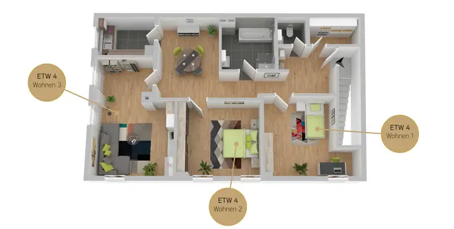 3 Zimmer Wohnung mit 107 m² in Regensburg – Bild 2