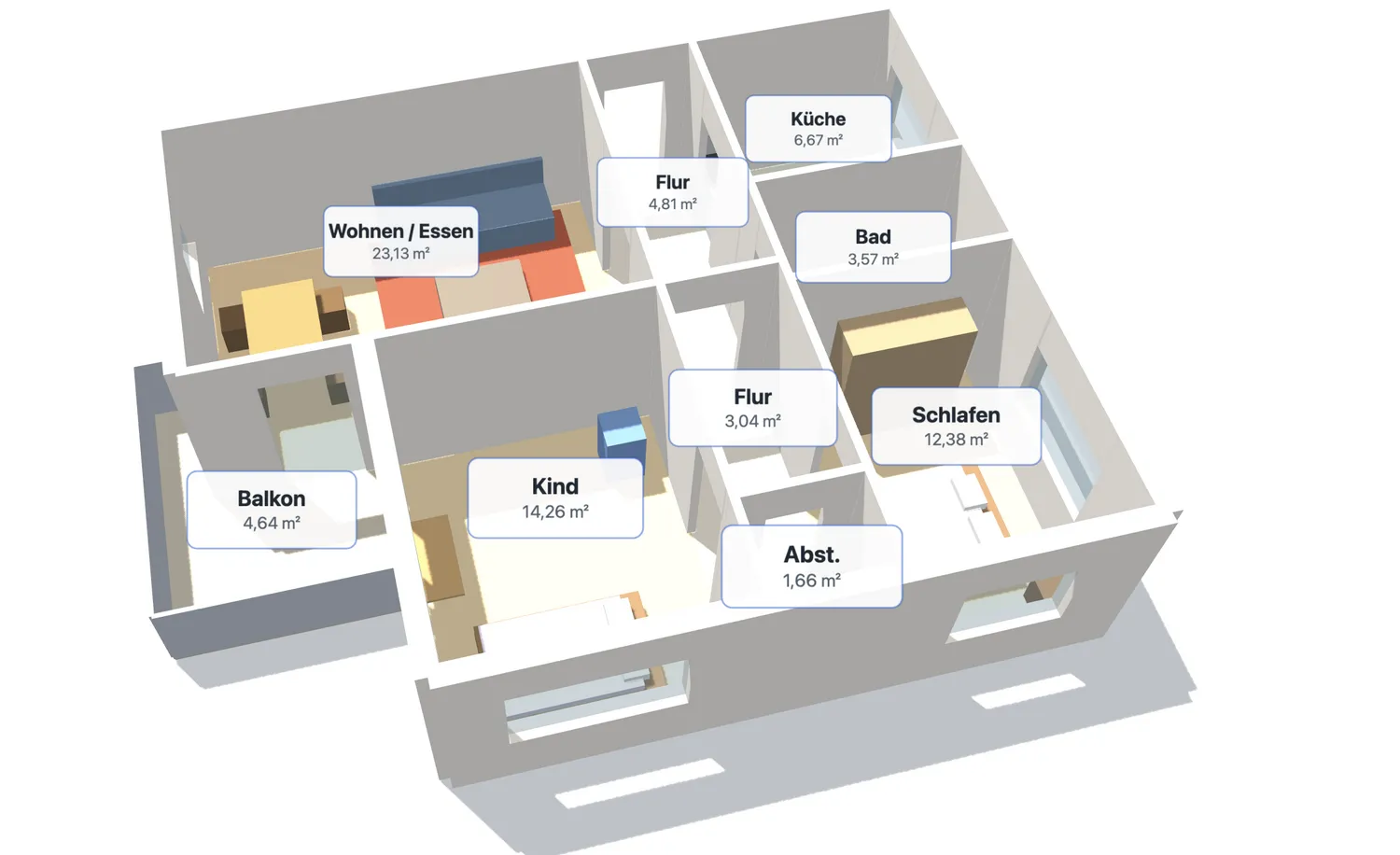 3 Zimmer Wohnung mit 76 m² in Fulda – Bild 1