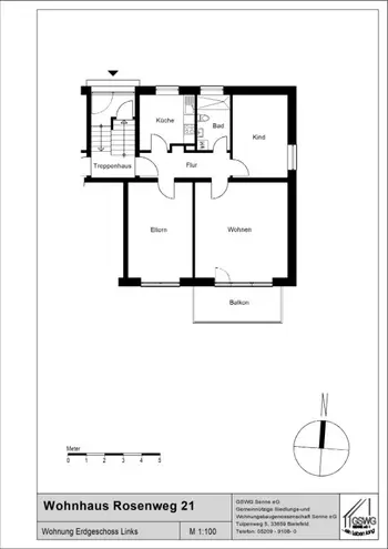 3 Zimmer Wohnung mit 78 m² in Bielefeld – Bild 2