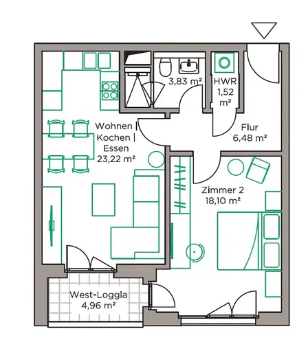 2 Zimmer Wohnung mit 56 m² in Berlin – Bild 4