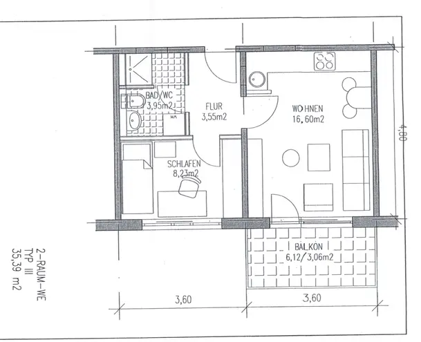 2 Zimmer Wohnung mit 35 m² in Rostock – Bild 12