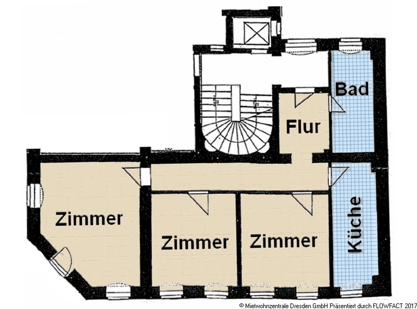 3 Zimmer Wohnung mit 110 m² in Dresden – Bild 2