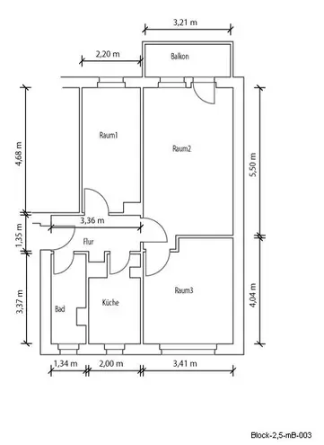 3 Zimmer Wohnung mit 59 m² in Leipzig – Bild 2