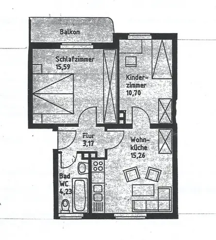 2 Zimmer Wohnung mit 54 m² in Augsburg – Bild 10
