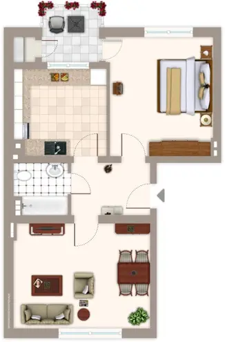 2 Zimmer Wohnung mit 58 m² in Mönchengladbach – Bild 1