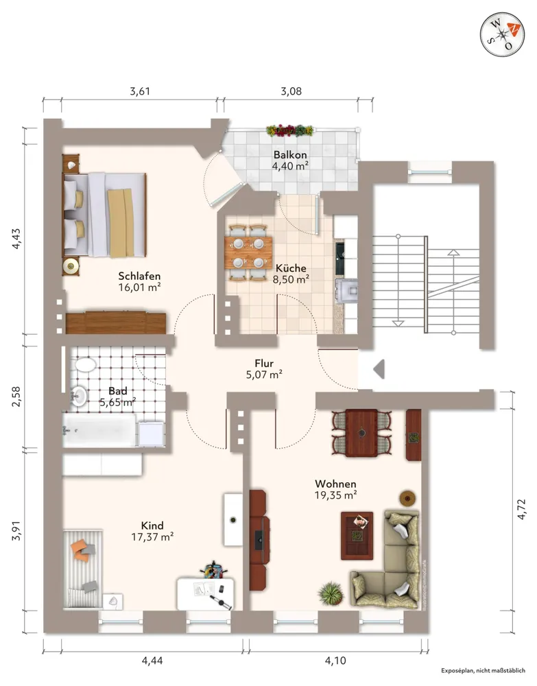 3 Zimmer Wohnung mit 76 m² in Magdeburg – Bild 11
