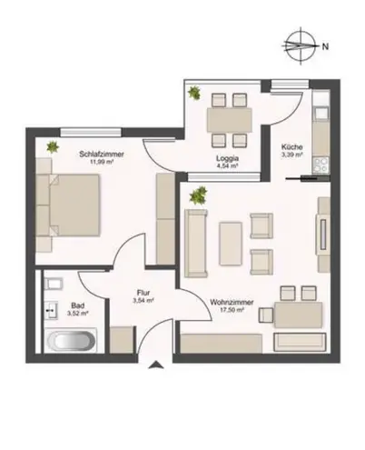 2 Zimmer Wohnung mit 42 m² in Augsburg – Bild 9