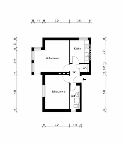 2 Zimmer Wohnung mit 49 m² in Magdeburg – Bild 3