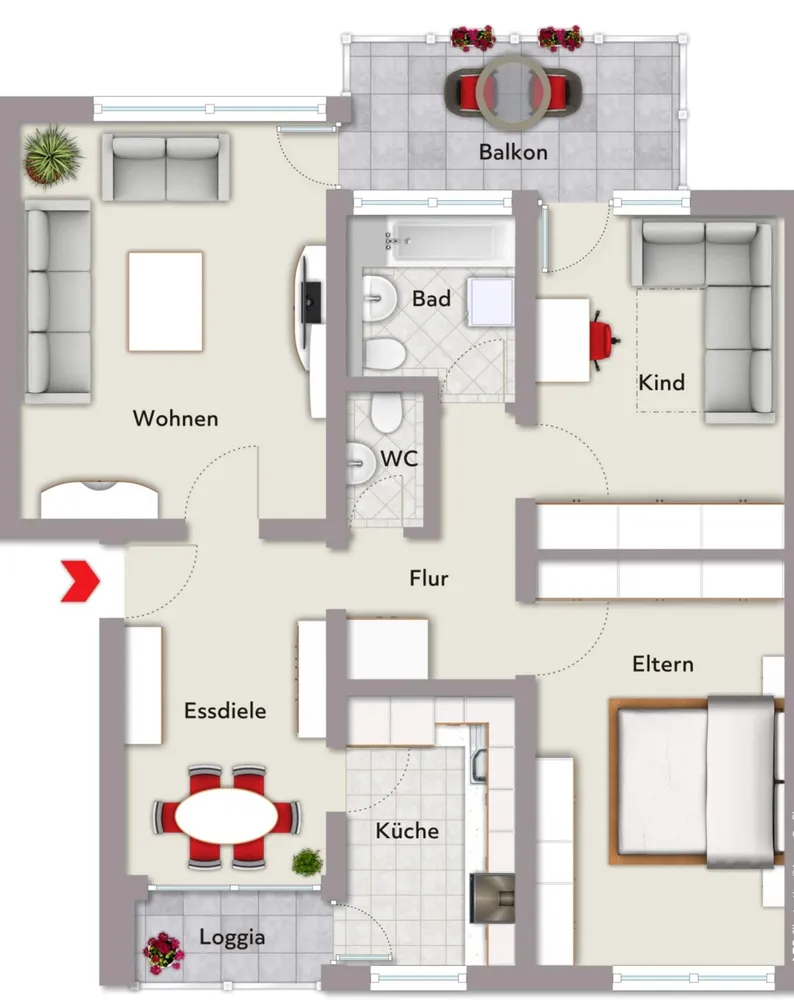 4 Zimmer Wohnung mit 86 m² in Neuwied – Bild 8
