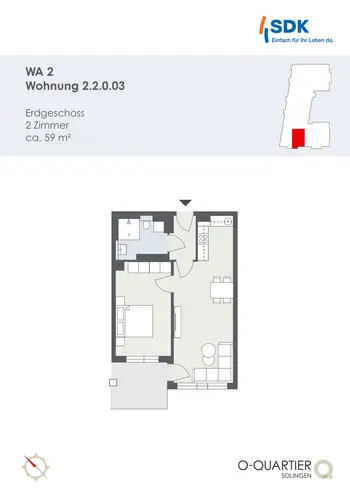 2 Zimmer Wohnung mit 58 m² in Solingen – Bild 9