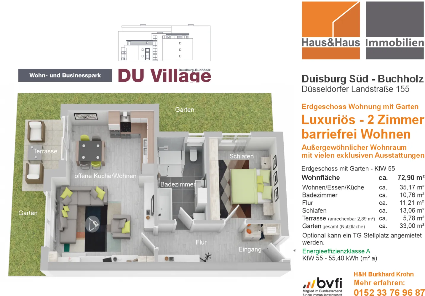 2 Zimmer Wohnung mit 73 m² in Duisburg – Bild 2