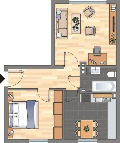 2 Zimmer Wohnung mit 47 m² in Oldenburg – Bild 2