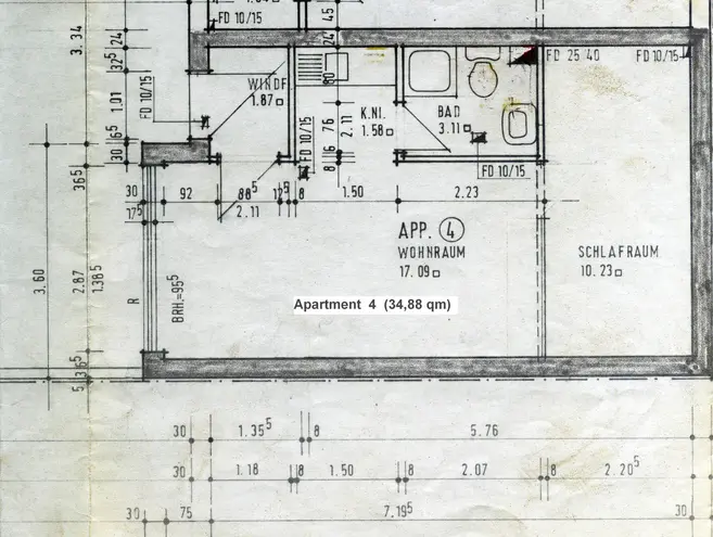 1 Zimmer Wohnung mit 35 m² in Darmstadt – Bild 2
