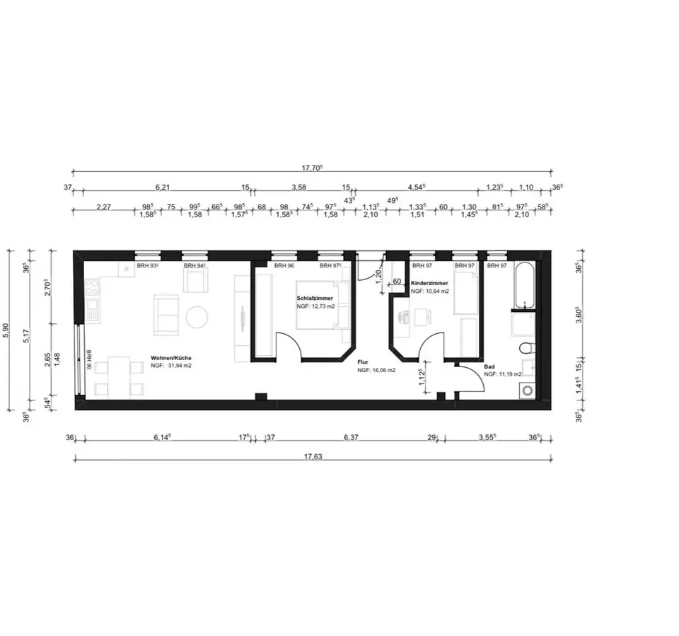 3 Zimmer Wohnung mit 83 m² in Stralsund – Bild 5