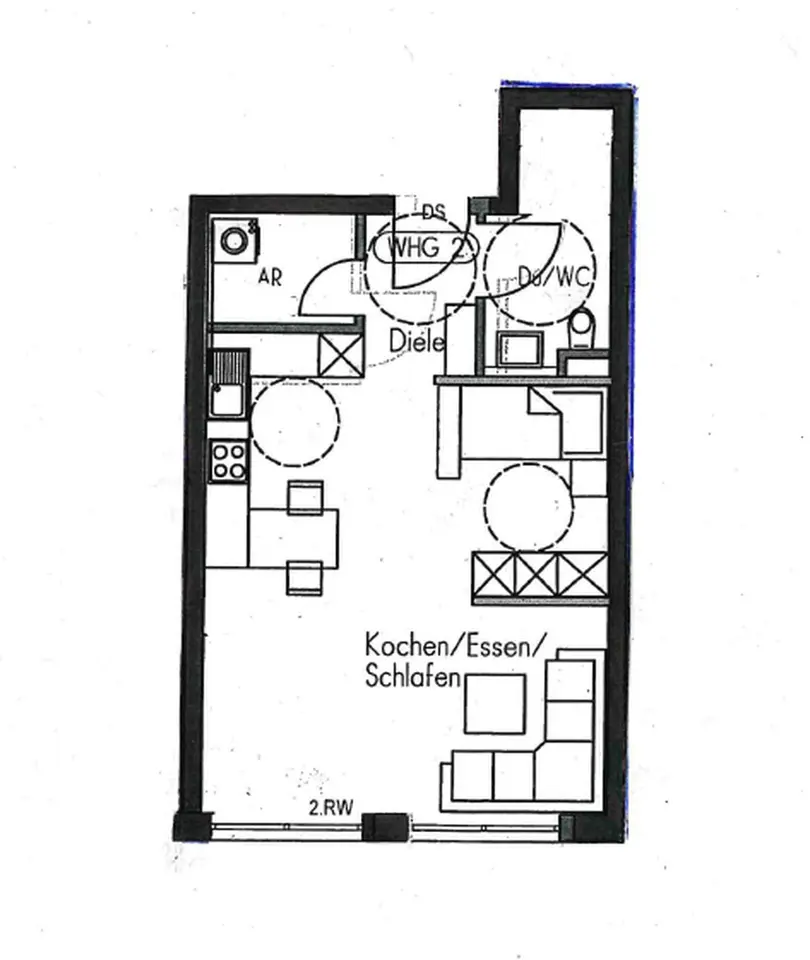 2 Zimmer Wohnung mit 42 m² in Aalen – Bild 3