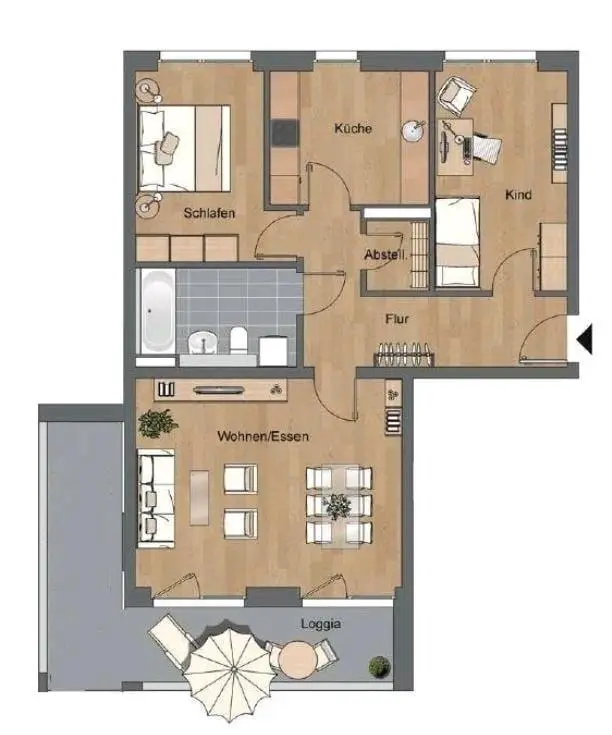3 Zimmer Wohnung mit 89 m² in Erfurt – Bild 5