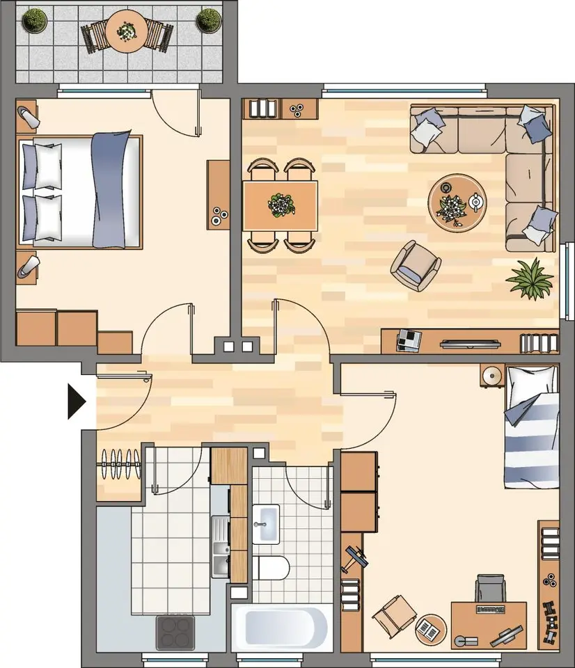 3 Zimmer Wohnung mit 65 m² in Flensburg – Bild 3