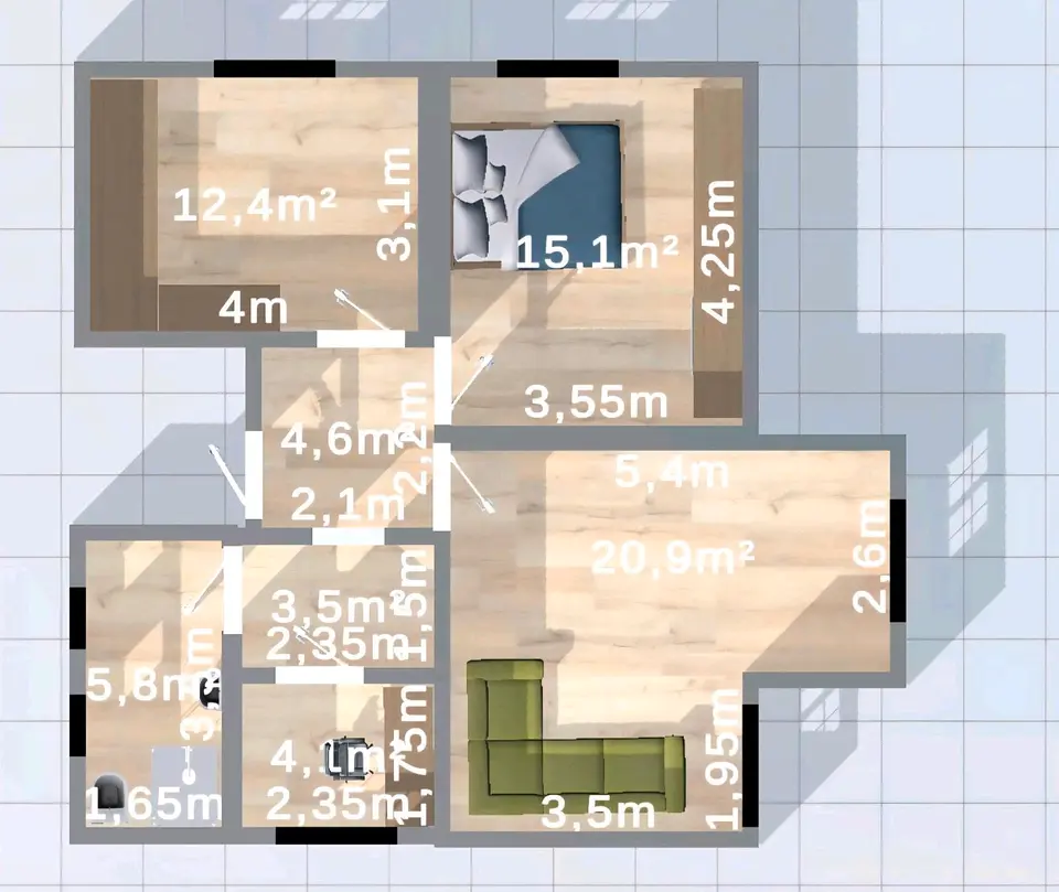 3 Zimmer Wohnung mit 66 m² in Detmold – Bild 6