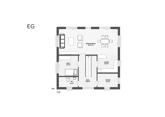 6 Zimmer Haus mit 153 m² in Krefeld – Bild 3