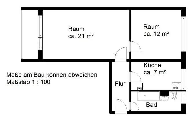 2 Zimmer Wohnung mit 50 m² in Halle (Saale) – Bild 12