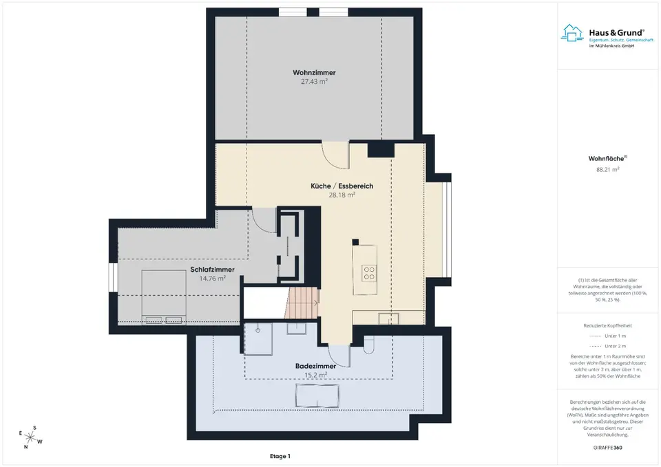 2 Zimmer Wohnung mit 90 m² in Minden – Bild 9