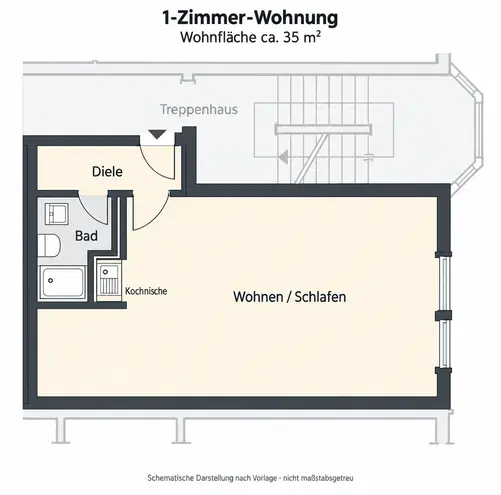 1 Zimmer Wohnung mit 35 m² in Wiesbaden – Bild 7