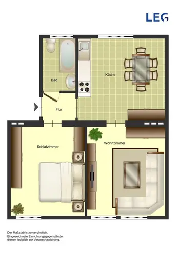 3 Zimmer Wohnung mit 50 m² in Leverkusen – Bild 3