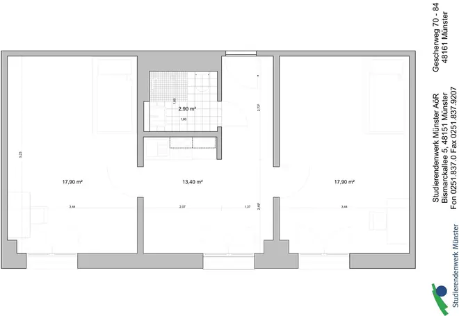 1 Zimmer Wohnung mit 17 m² in Münster – Bild 4