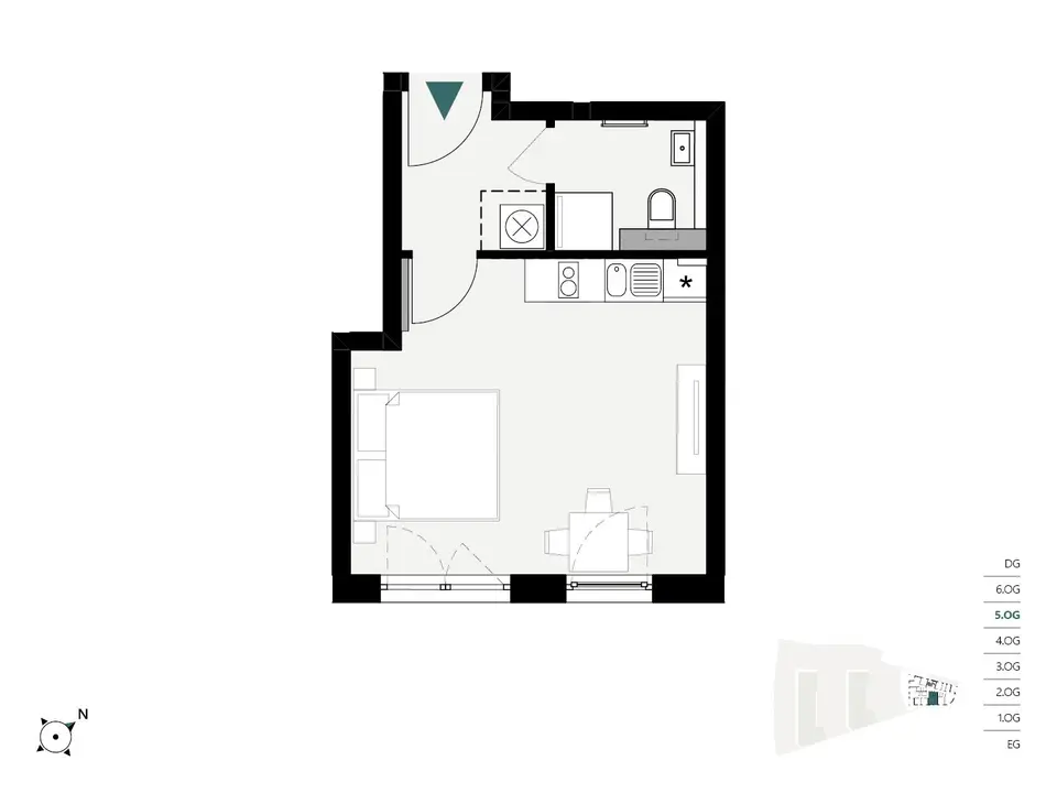 2 Zimmer Wohnung mit 28 m² in Crailsheim – Bild 9