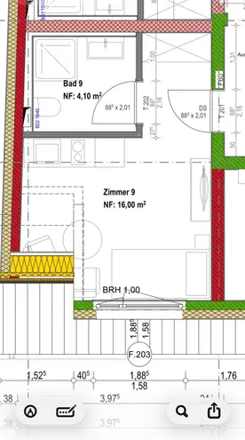 1 Zimmer Wohnung mit 20 m² in Karlsruhe – Bild 2