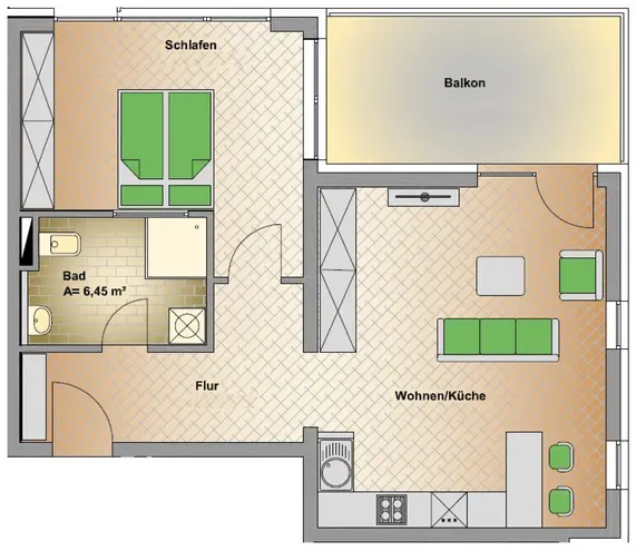 2 Zimmer Wohnung mit 65 m² in Leipzig – Bild 7