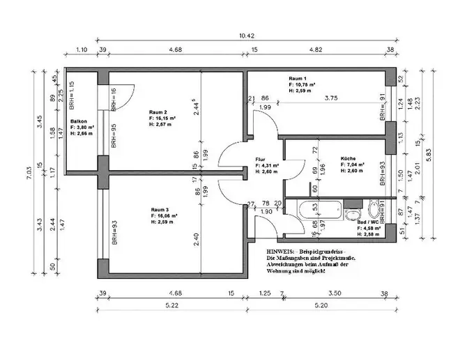 3 Zimmer Wohnung mit 61 m² in Halle (Saale) – Bild 7