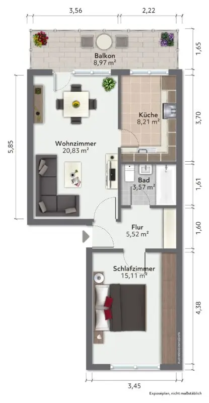 2 Zimmer Wohnung mit 58 m² in Görlitz – Bild 4