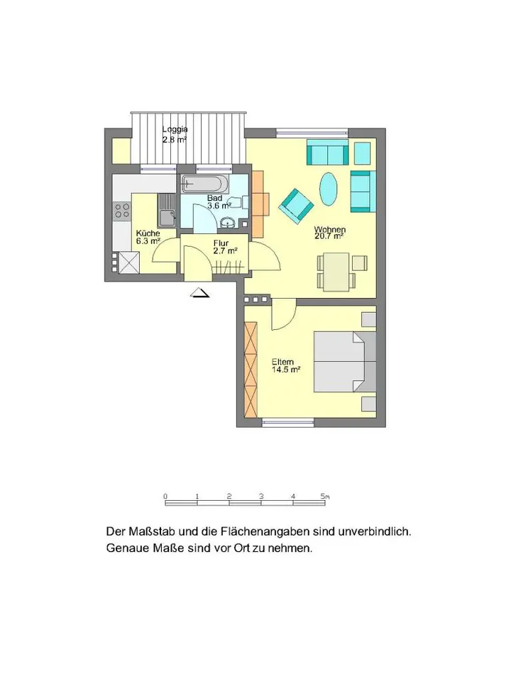 3 Zimmer Wohnung mit 66 m² in Detmold – Bild 3
