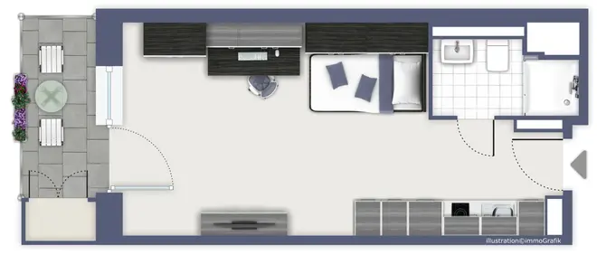1 Zimmer Wohnung mit 25 m² in Mannheim – Bild 10