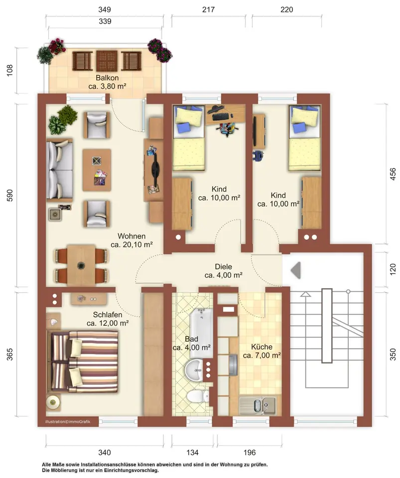 4 Zimmer Wohnung mit 70 m² in Löbau – Bild 4