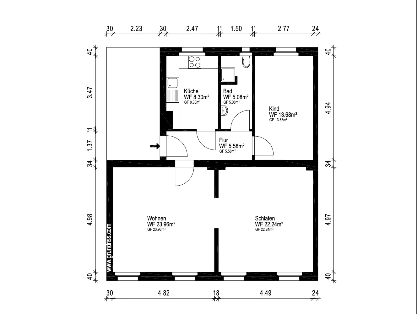 3 Zimmer Wohnung mit 80 m² in Stralsund – Bild 5