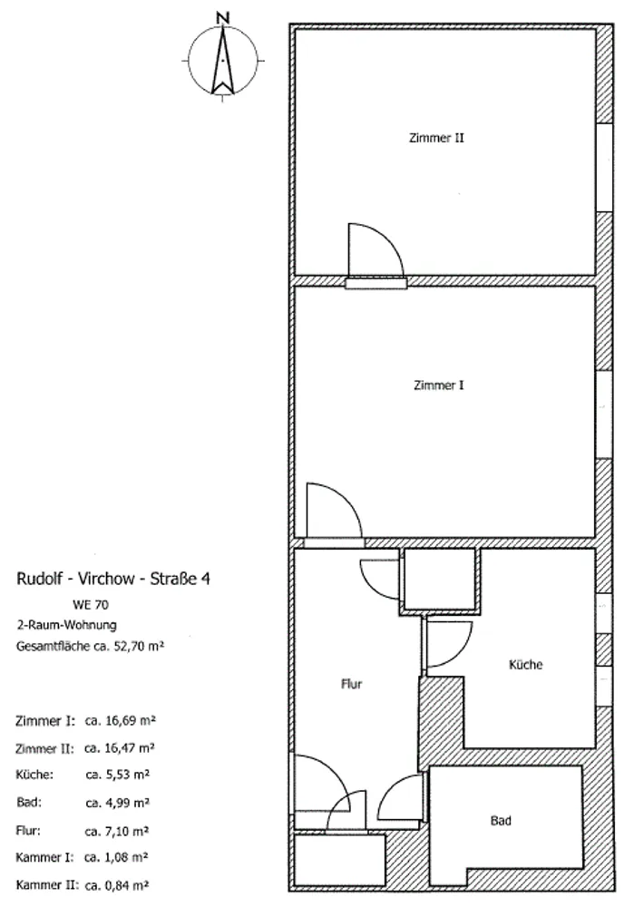 2 Zimmer Wohnung mit 53 m² in Stralsund – Bild 3