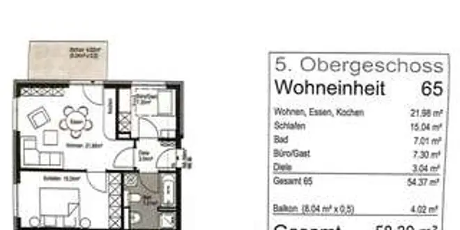 3 Zimmer Wohnung mit 58 m² in Hanau – Bild 5