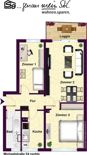 3 Zimmer Wohnung mit 59 m² in Chemnitz – Bild 11