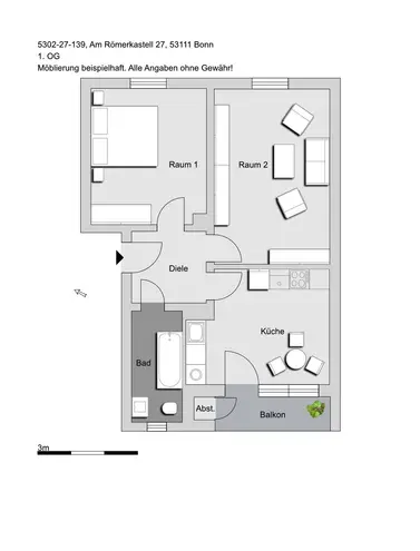 2 Zimmer Wohnung mit 57 m² in Bonn – Bild 6